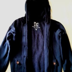 Victoria's Secret Navy Sherpa Hooded Coat Small